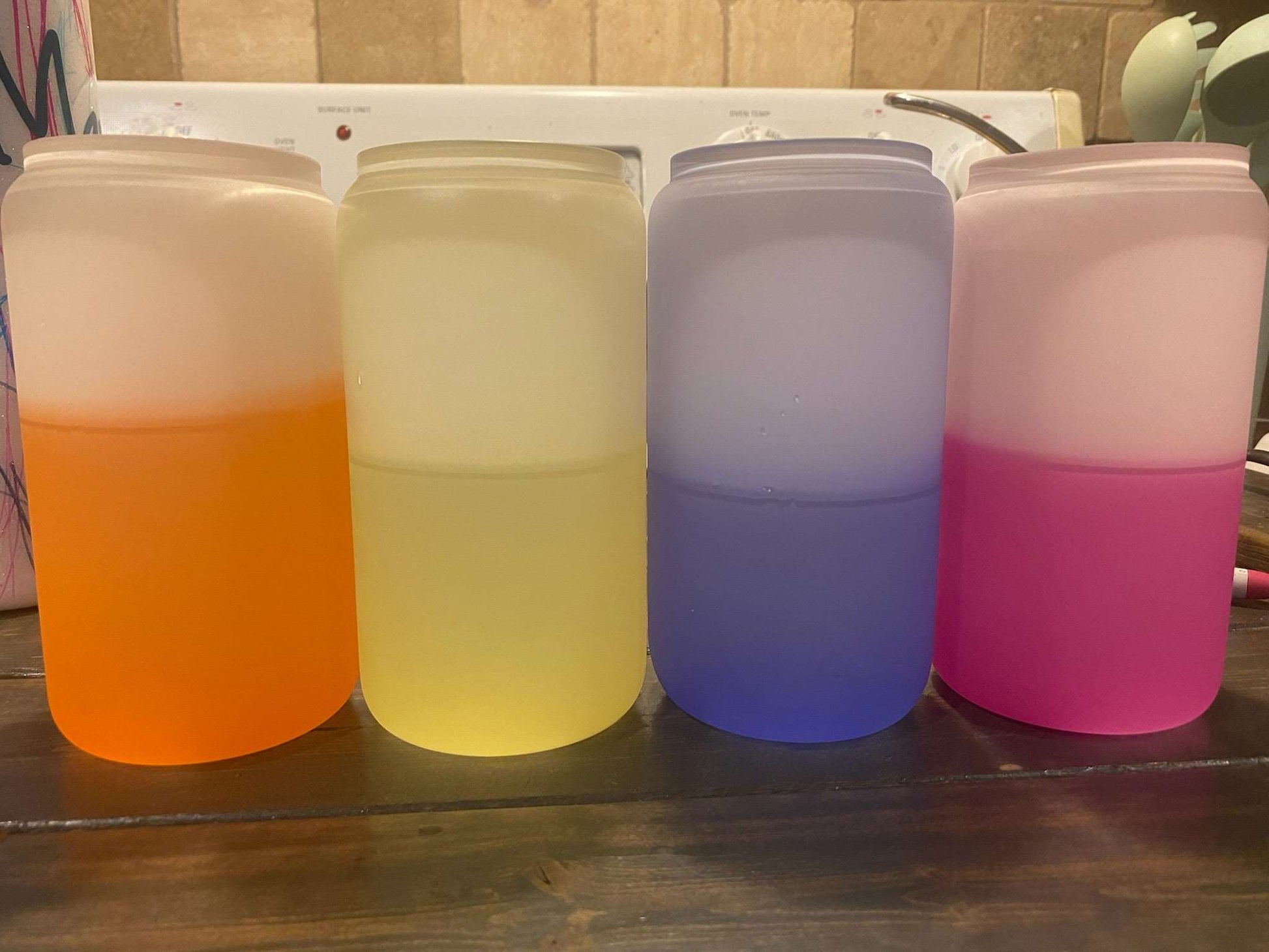 Color changing glass 16oz singles K.A.M. BLANKS LLC